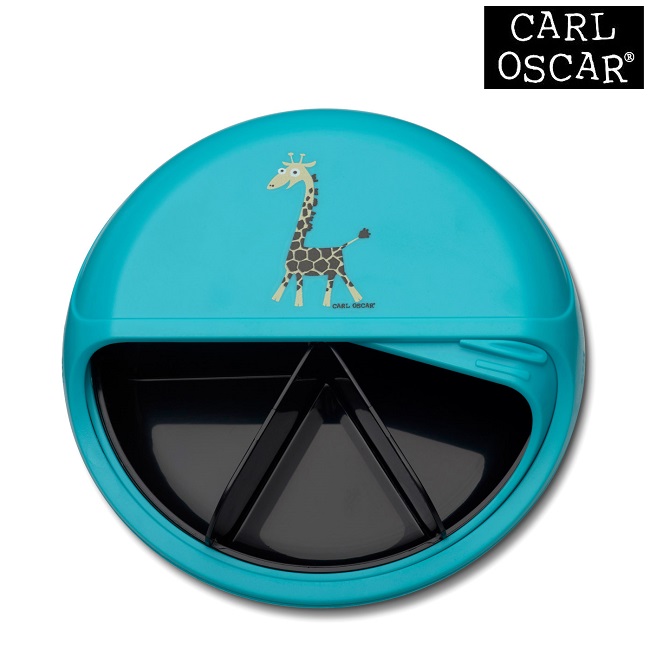 Toidukarp karusselliga Carl Oscar SnackDISC Blue Giraffe