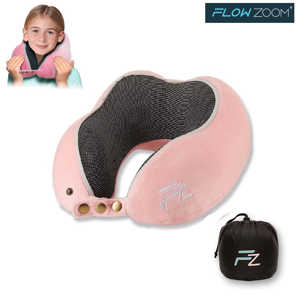 FlowZoom Laste Kaelapadi - Comfy Kids Pink