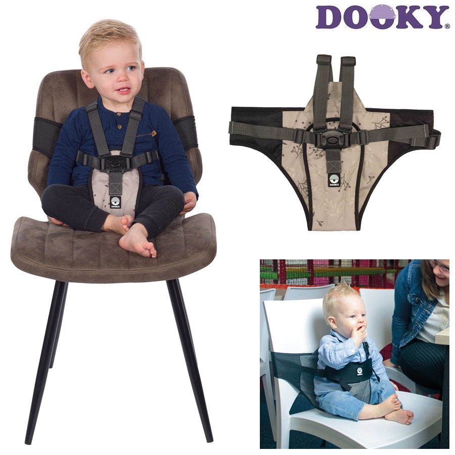 Dooky Laste Söögitool - Travel Chair Romantic Leaves Beige
