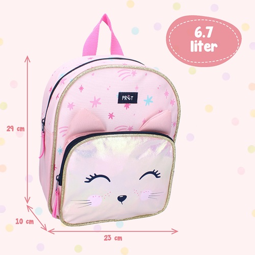 Laste seljakott Pret Giggle Light Pink Cat